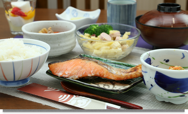 ヘルシーな朝食全体イメージ